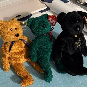 Ty Beanie Babies Plush Toy Set fuzz 01 holiday teddy and the end